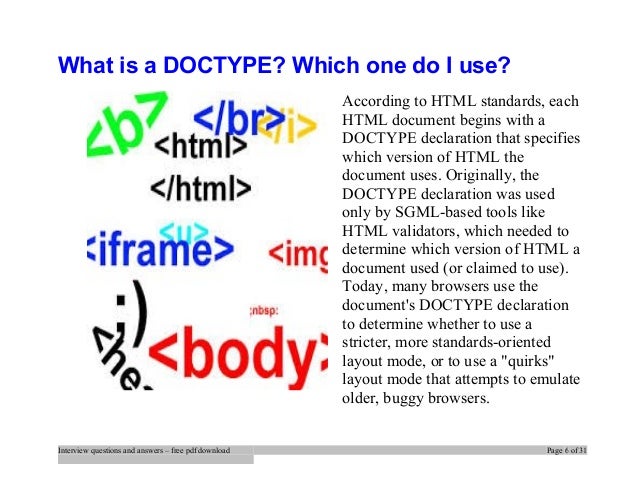 Html Interview Questions And Answers Pdf